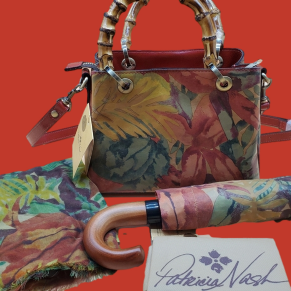 Patricia Nash Handbags - ✴️✴️3 Piece Patricia Nash Empoli, Scarf and Umbrella in Tropical Dreams